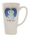 Customizable Snowbaby Blue 16 oz Conical Latte Coffee Mug - Expertly Crafted Drinkware-Conical Latte Mug-TooLoud-White-Davson Sales