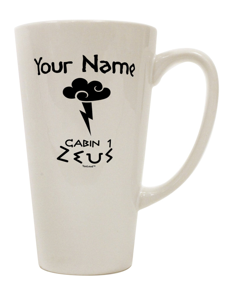Customized Cabin 1 Zeus 16 oz Conical Latte Coffee Mug - Expertly Crafted by TooLoud-Conical Latte Mug-TooLoud-White-Davson Sales