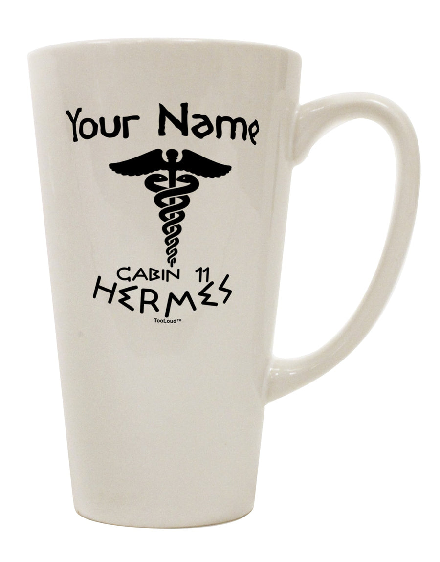 Customized Cabin 11 Hermes 16 oz Conical Latte Coffee Mug - Expertly Crafted by TooLoud-Conical Latte Mug-TooLoud-White-Davson Sales