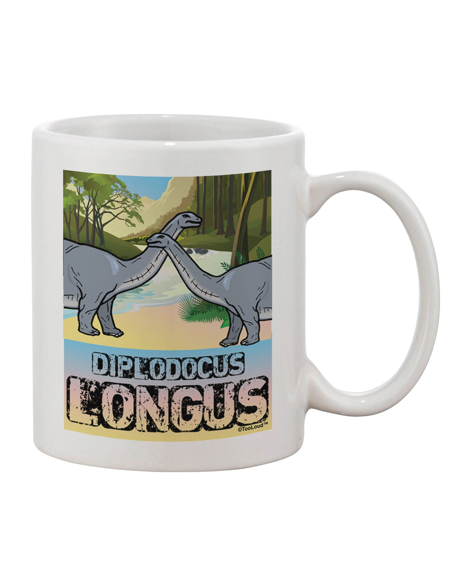 Customized Diplodocus Longus 11 oz Coffee Mug - Expertly Crafted by TooLoud-11 OZ Coffee Mug-TooLoud-White-Davson Sales