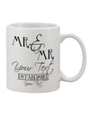 Customized Mr and Mr -Name- Established -Date- Design Engraved 11 oz Coffee Mug - TooLoud-11 OZ Coffee Mug-TooLoud-White-Davson Sales