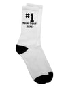 Customized Number One Adult Crew Socks - Exclusively by TooLoud-Socks-TooLoud-White-Ladies-4-6-Davson Sales