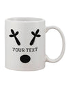 Customized Reindeer Family Design - Imprint Your Message on 11 oz Coffee Mug - TooLoud-11 OZ Coffee Mug-TooLoud-White-Davson Sales