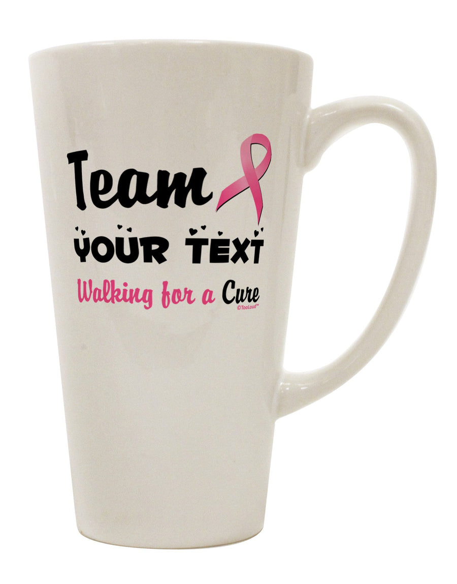 Customized Team -Name- Breast Cancer Walk - Advocating for a Cure 16 oz Conical Latte Coffee Mug - TooLoud-Conical Latte Mug-TooLoud-White-Davson Sales