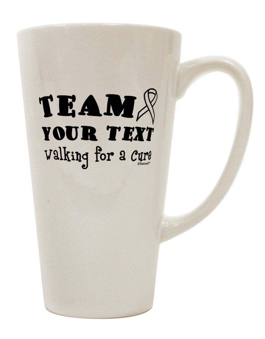 Customized Team -Name- Fundraising for a Cure 16 oz Conical Latte Coffee Mug - TooLoud-Conical Latte Mug-TooLoud-White-Davson Sales