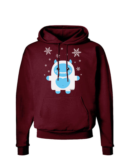 Cute Abominable Snowman Boy Yeti - Christmas Dark Hoodie Sweatshirt-Hoodie-TooLoud-Maroon-Small-Davson Sales