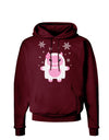 Cute Abominable Snowman Girl Yeti - Christmas Dark Hoodie Sweatshirt-Hoodie-TooLoud-Maroon-Small-Davson Sales