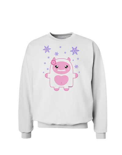 Cute Abominable Snowman Girl Yeti - Christmas Sweatshirt-Sweatshirts-TooLoud-White-Small-Davson Sales