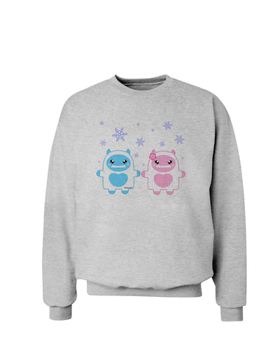 Cute Abominable Snowman Yeti Couple - Christmas Sweatshirt-Sweatshirts-TooLoud-AshGray-Small-Davson Sales