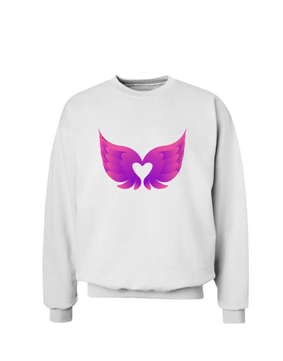 Cute Angel Wings Pair Heart Sweatshirt-Sweatshirts-TooLoud-White-Small-Davson Sales