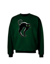 Cute Arched Black Cat Halloween Adult Dark Sweatshirt-Sweatshirts-TooLoud-Deep-Forest-Green-Small-Davson Sales