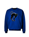 Cute Arched Black Cat Halloween Adult Dark Sweatshirt-Sweatshirts-TooLoud-Deep-Royal-Blue-Small-Davson Sales