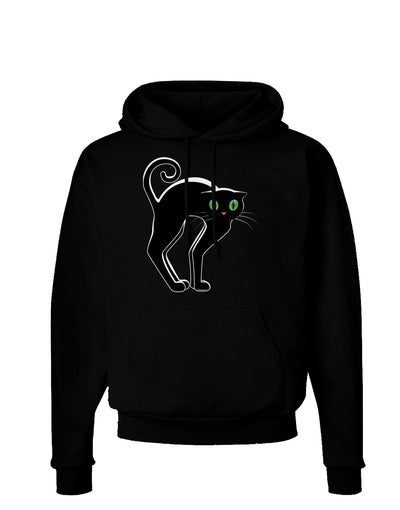 Cute Arched Black Cat Halloween Dark Hoodie Sweatshirt-Hoodie-TooLoud-Black-Small-Davson Sales