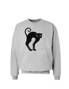 Cute Arched Black Cat Halloween Sweatshirt-Sweatshirts-TooLoud-AshGray-Small-Davson Sales