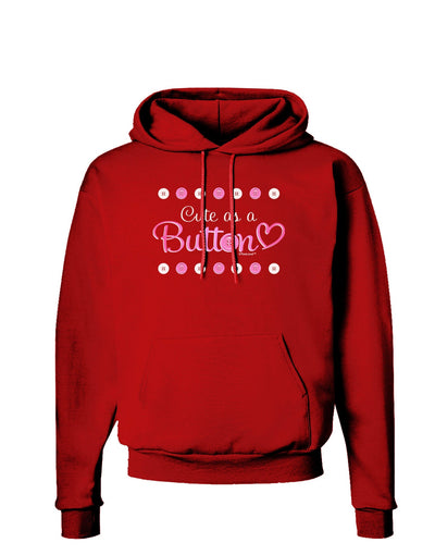 Cute As A Button Dark Hoodie Sweatshirt-Hoodie-TooLoud-Red-Small-Davson Sales