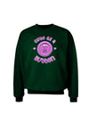 Cute As A Button Smiley Face Adult Dark Sweatshirt-Sweatshirts-TooLoud-Deep-Forest-Green-Small-Davson Sales