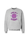 Cute As A Button Smiley Face Sweatshirt-Sweatshirts-TooLoud-AshGray-Small-Davson Sales