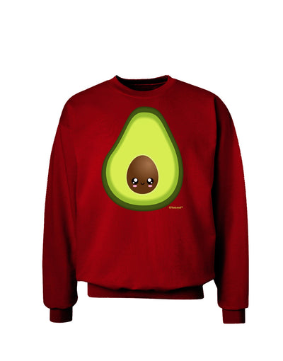 Cute Avocado Design Adult Dark Sweatshirt-Sweatshirts-TooLoud-Deep-Red-Small-Davson Sales