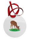 Cute Baby Buck Circular Metal Ornament-Ornament-TooLoud-White-Davson Sales