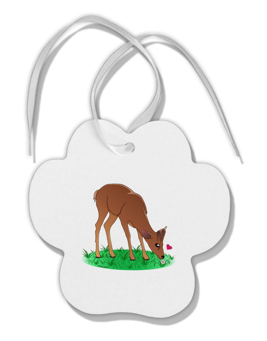 Cute Baby Buck Paw Print Shaped Ornament-Ornament-TooLoud-White-Davson Sales