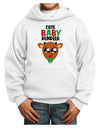 Cute Baby Reindeer Matching Deer Youth Hoodie Pullover Sweatshirt-Youth Hoodie-TooLoud-White-XS-Davson Sales