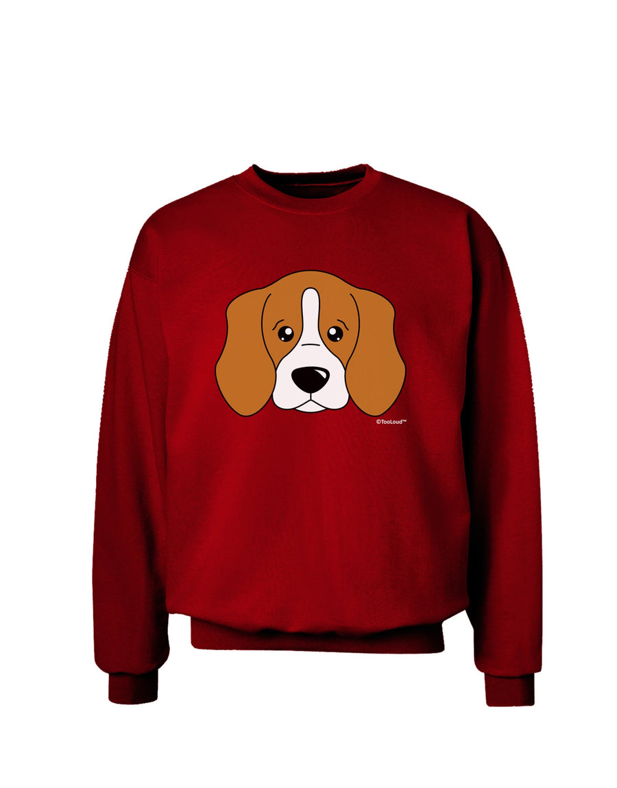 Cute Beagle Dog Adult Dark Sweatshirt by TooLoud-Sweatshirts-TooLoud-Black-Small-Davson Sales