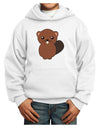 Cute Beaver Youth Hoodie Pullover Sweatshirt-Youth Hoodie-TooLoud-White-XS-Davson Sales