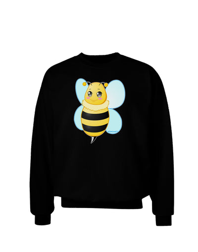 Cute Bee Adult Dark Sweatshirt-Sweatshirts-TooLoud-Black-Small-Davson Sales