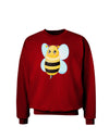 Cute Bee Adult Dark Sweatshirt-Sweatshirts-TooLoud-Deep-Red-Small-Davson Sales