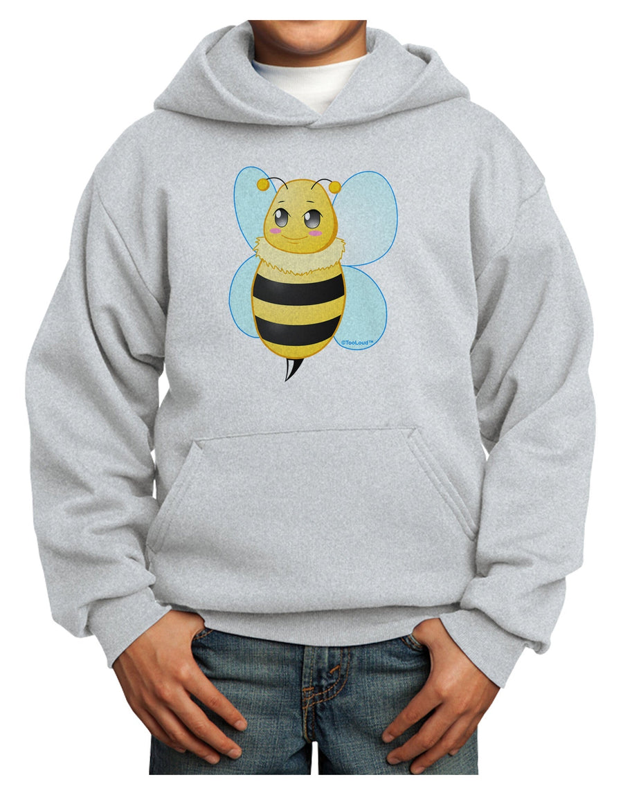 Cute Bee Youth Hoodie Pullover Sweatshirt-Youth Hoodie-TooLoud-White-XS-Davson Sales