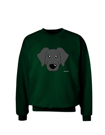 Cute Black Labrador Retriever Dog Adult Dark Sweatshirt by TooLoud-Sweatshirts-TooLoud-Deep-Forest-Green-Small-Davson Sales