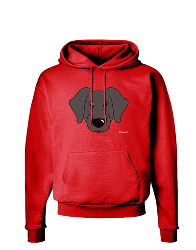 Cute Black Labrador Retriever Dog Dark Hoodie Sweatshirt by TooLoud-Hoodie-TooLoud-Red-Small-Davson Sales