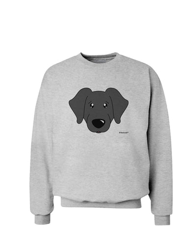 Cute Black Labrador Retriever Dog Sweatshirt by TooLoud-Sweatshirts-TooLoud-AshGray-Small-Davson Sales