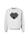 Cute Black Labrador Retriever Dog Sweatshirt by TooLoud-Sweatshirts-TooLoud-White-Small-Davson Sales