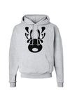 Cute Black Reindeer Face Christmas Hoodie Sweatshirt-Hoodie-TooLoud-AshGray-Small-Davson Sales