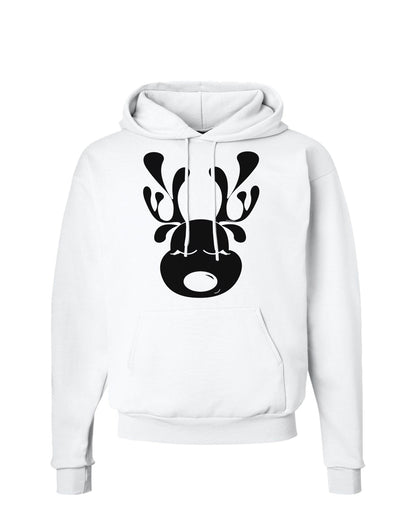 Cute Black Reindeer Face Christmas Hoodie Sweatshirt-Hoodie-TooLoud-White-Small-Davson Sales