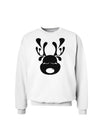 Cute Black Reindeer Face Christmas Sweatshirt-Sweatshirts-TooLoud-White-Small-Davson Sales