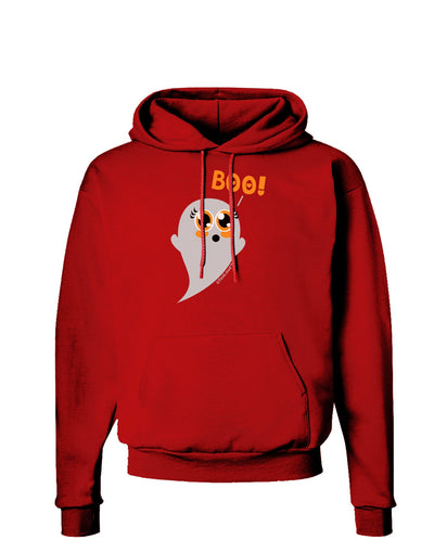 Cute Boo Ghost Dark Hoodie Sweatshirt-Hoodie-TooLoud-Red-Small-Davson Sales