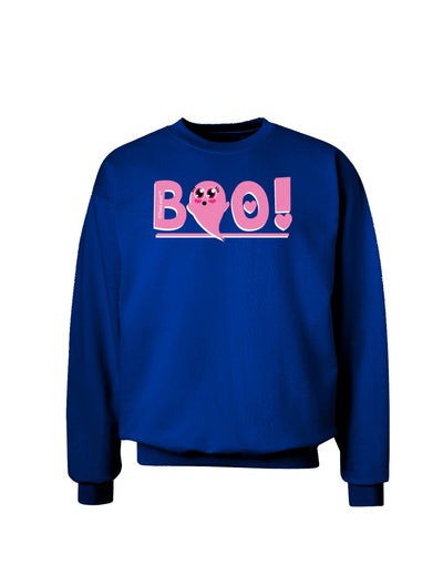 Cute Boo Text Pink Adult Dark Sweatshirt-Sweatshirts-TooLoud-Deep-Royal-Blue-Small-Davson Sales