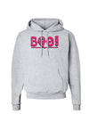 Cute Boo Text Pink Hoodie Sweatshirt-Hoodie-TooLoud-AshGray-Small-Davson Sales