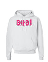 Cute Boo Text Pink Hoodie Sweatshirt-Hoodie-TooLoud-White-Small-Davson Sales