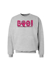 Cute Boo Text Pink Sweatshirt-Sweatshirts-TooLoud-AshGray-Small-Davson Sales