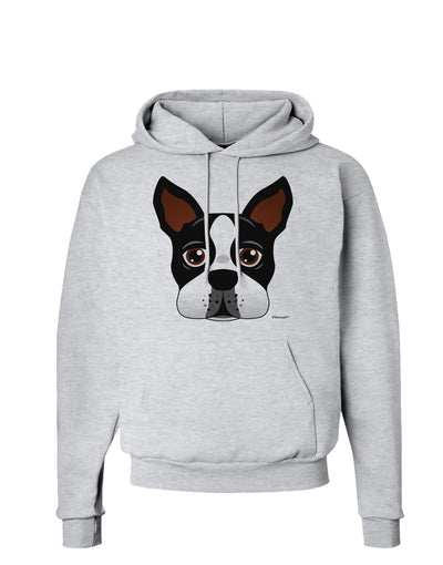 Cute Boston Terrier Dog Face Hoodie Sweatshirt-Hoodie-TooLoud-AshGray-Small-Davson Sales