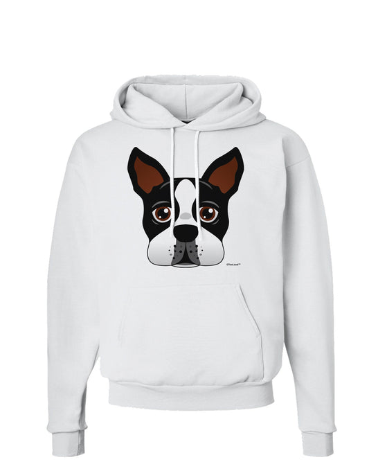 Cute Boston Terrier Dog Face Hoodie Sweatshirt-Hoodie-TooLoud-White-Small-Davson Sales
