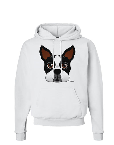 Cute Boston Terrier Dog Face Hoodie Sweatshirt-Hoodie-TooLoud-White-Small-Davson Sales