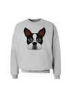 Cute Boston Terrier Dog Face Sweatshirt-Sweatshirts-TooLoud-AshGray-Small-Davson Sales