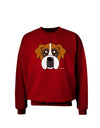 Cute Boxer Dog Adult Dark Sweatshirt-Sweatshirts-TooLoud-Deep-Red-Small-Davson Sales