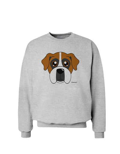 Cute Boxer Dog Sweatshirt-Sweatshirts-TooLoud-AshGray-Small-Davson Sales