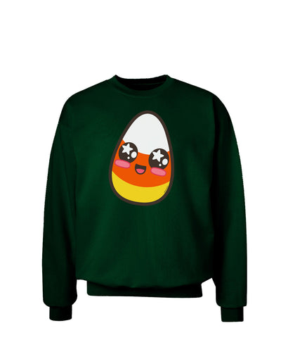 Cute Boy Child Candy Corn Family Halloween Adult Dark Sweatshirt-Sweatshirts-TooLoud-Deep-Forest-Green-Small-Davson Sales