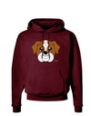 Cute Bulldog - Red Dark Hoodie Sweatshirt by TooLoud-Hoodie-TooLoud-Maroon-Small-Davson Sales